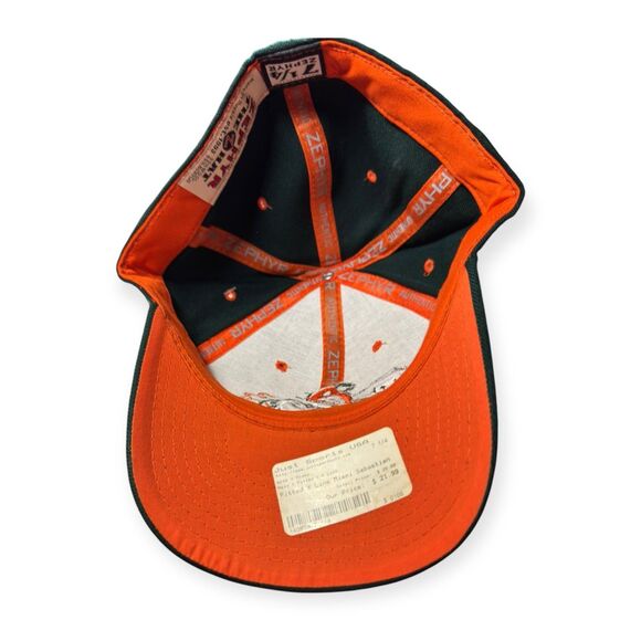 Miami Hurricanes NCAA Baseball Hat Zephyr Fitted Size 7 1/4 Embroidered Y2K BNWT - Picture 7 of 8